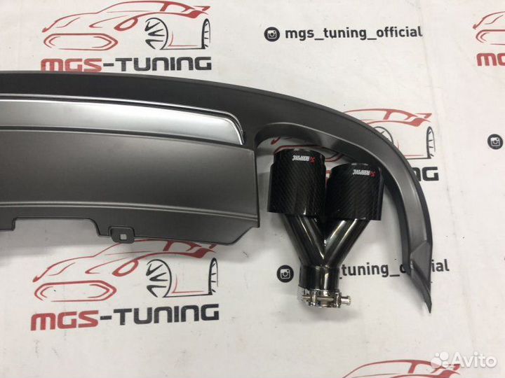 Диффузор на Audi A5 в стиле S5+Acrapovich стиль 2