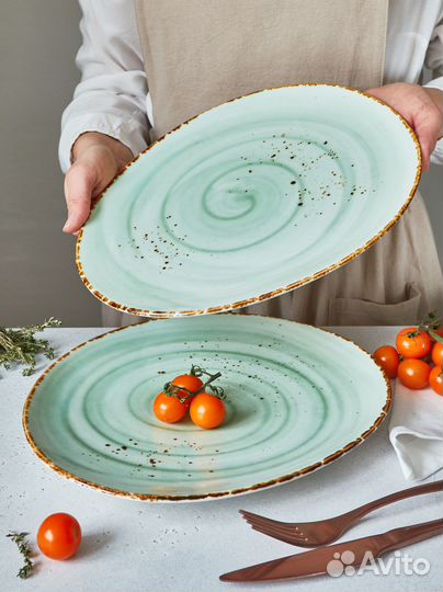 Тарелка Organica Green 29*25,5 см, новая