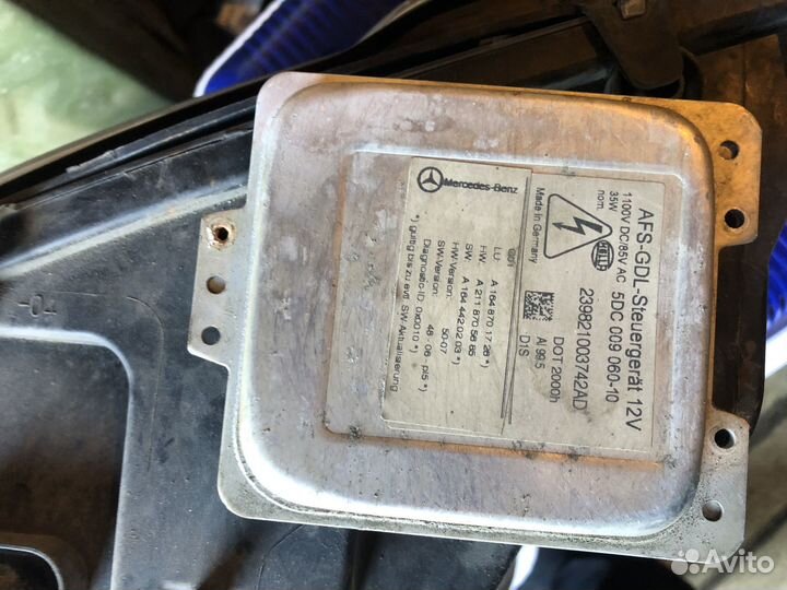 Фары на mercedes ml 164