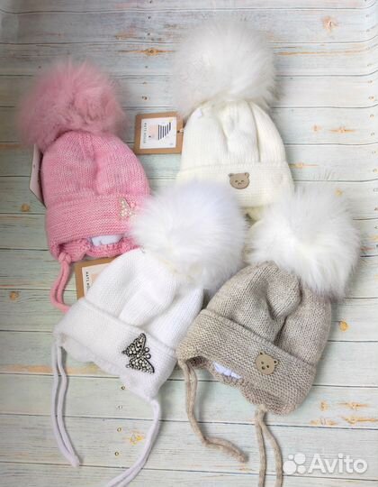 Детские зимние шапки и снуд новые
