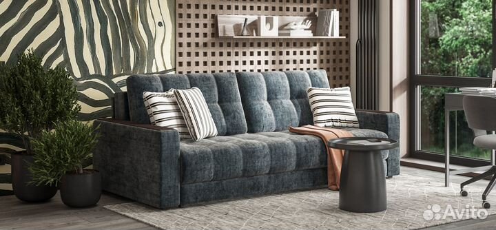 Диван boss 2.0 Шенилл Gloss карбон