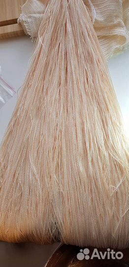 Нитяные однотонные шторы