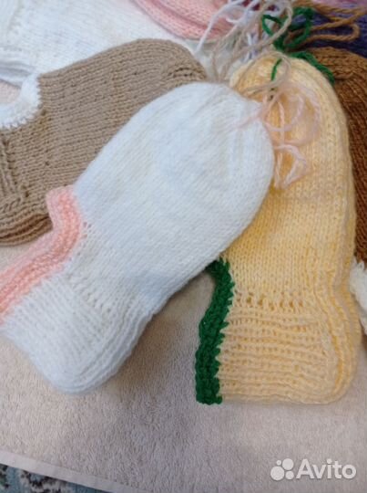 Носки короткие вязаные ручной работы женские