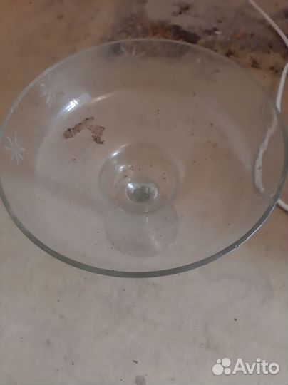 Ваза для фруктов на ножке стекло СССР