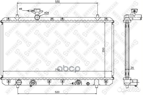 10-25459-SX радиатор системы охлаждения АКПП S