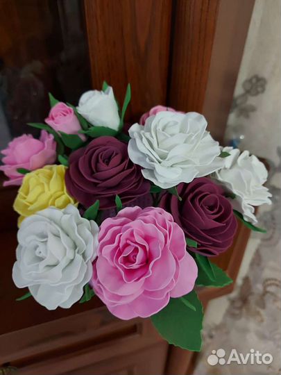 Букет роз из фоамирана