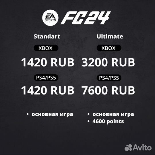 FC 24 цифровая версия xbox/PS