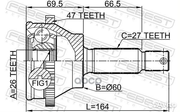 ШРУС внешний hyundai sonata (EF) 2001-2005 1210