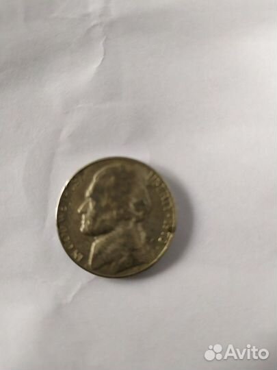 Монета 5 центов 1970 год