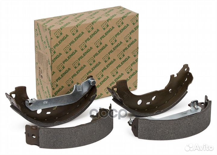 Колодки тормозные барабанные со скобами ручника