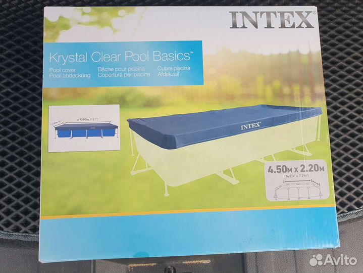 Тент крышка для бассейна. Intex 28039 460х226х20