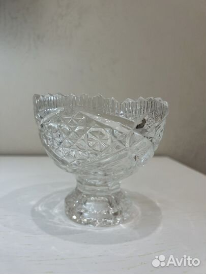 Ваза для фруктов на ножке+хрусталь