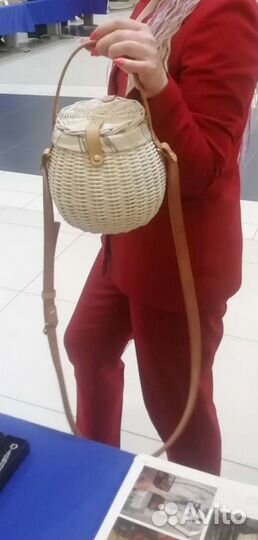 Сумка плетёная, женская