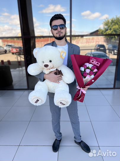 Плюшевый медведь мишка новый