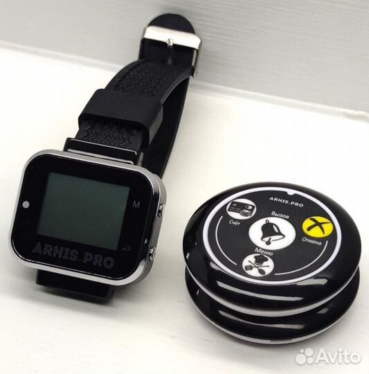 Кнопка вызова официанта модель Смайл и часы