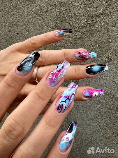 Объемный маникюр/корейский/японский/3Dманикюр