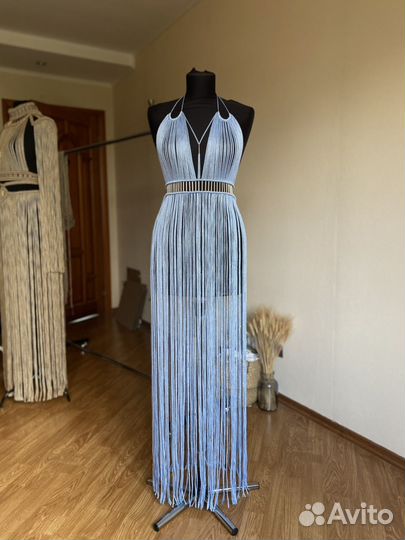 Платье макраме плетёное