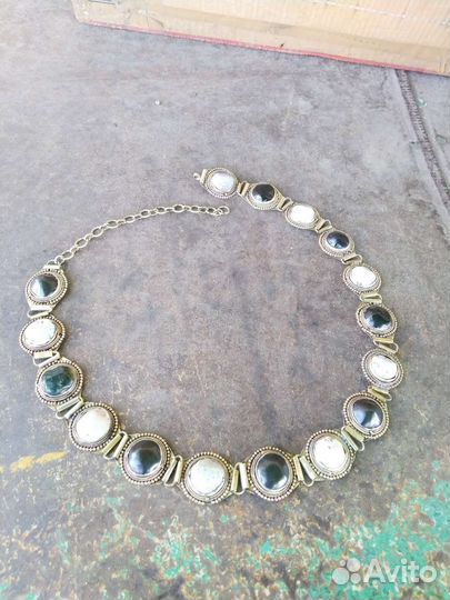 Пояс ручная работа камни,металл