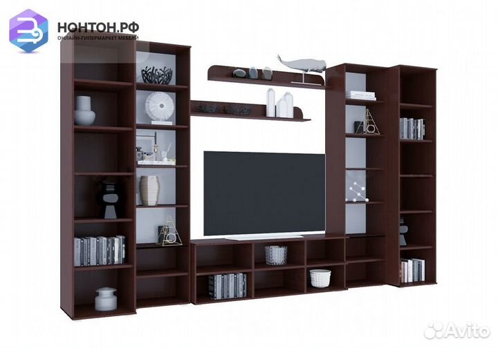 Гостиная Ким №2 белый глянец / венге