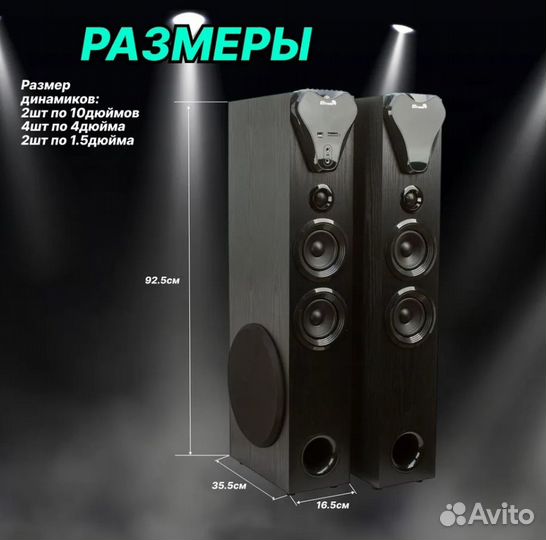 Акустическая система из двух колонок