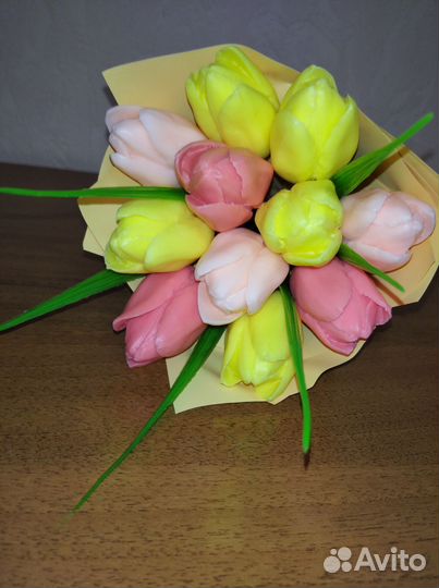 Букет из мыла тюльпаны