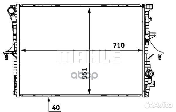 Радиатор охлаждающей жидкости CR571000S Mahle/K