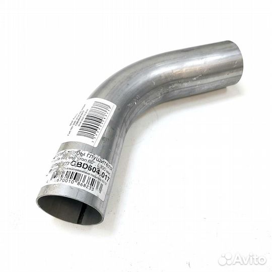 Труба-гиб глушителя 60*300 угол 60 нержавейка CBD