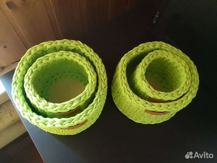 Корзины из трикотажной пряжи