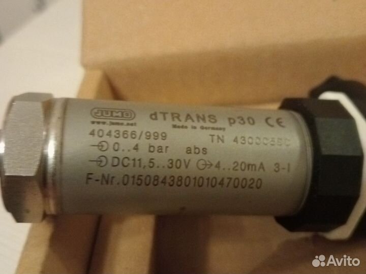 Датчик давления jumo dtrans p30