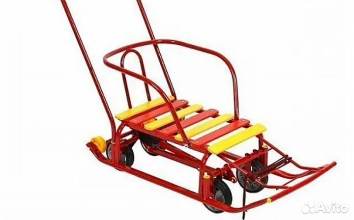 Детские санки с колёсами, и снегокат