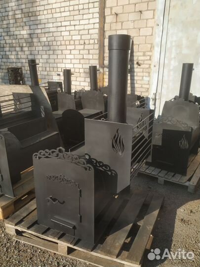 Печи для бани с баком на 3 помещения