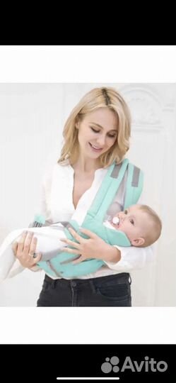 Слинг-кенгуру эргорюкзак хипсит Airbao синий