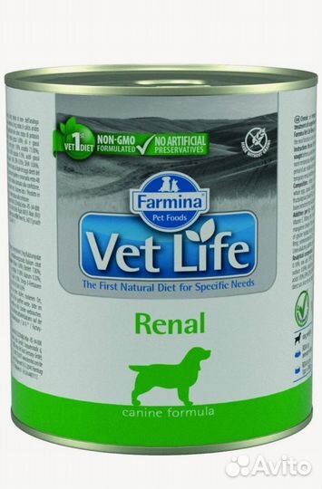 Корм для собак vetlife renal