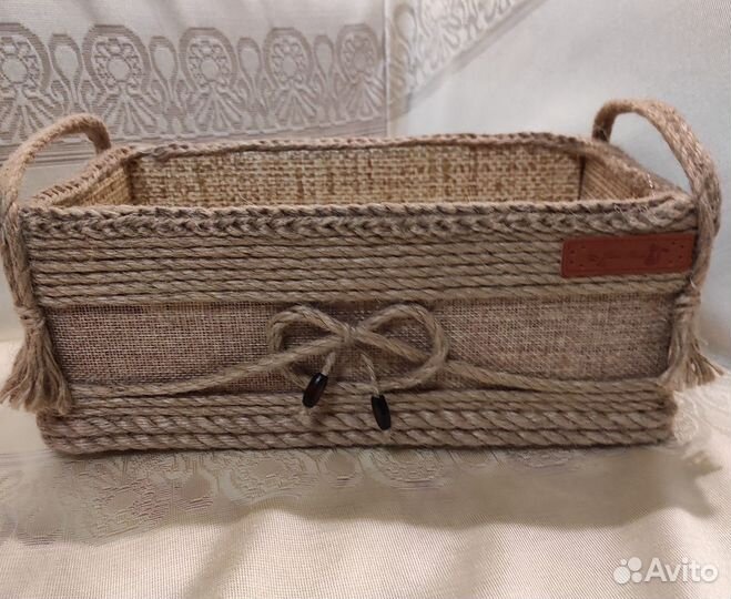 Интерьерные изделия из джута