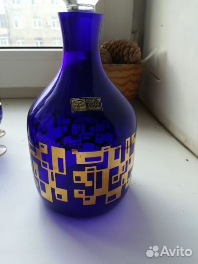 Графин чешское стекло и стопки