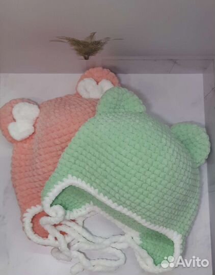 Шапка детская, ручной работы