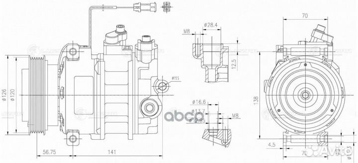 Компрессор кондиц. для а/м Audi A4 (B5)(94) /A6