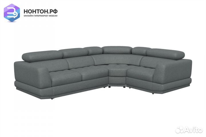 Диван угловой дельфин Глория-26 серый