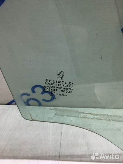 Стекло передней двери peugeot 307 1.6 ат хетчбек