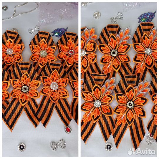 Брошь к 9 мая георгиевская лента