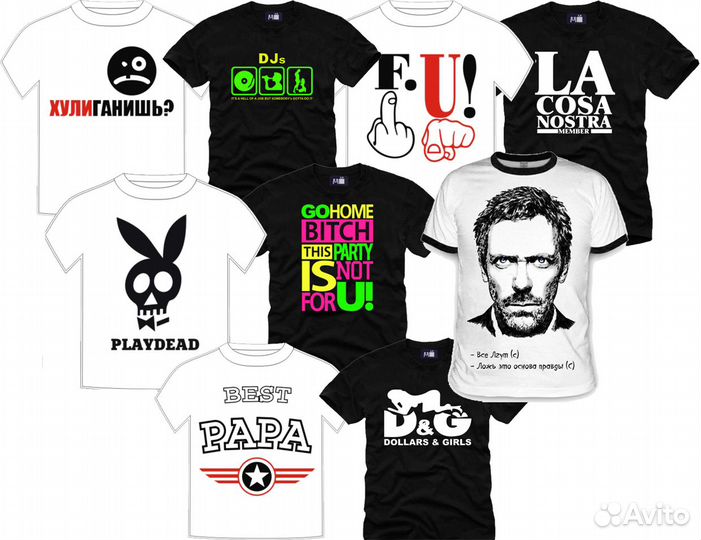 Печать принтов на футболках,спецодежде,текстиле