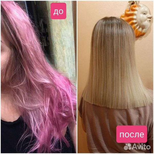 Окрашивания волос, снятия нарощенных волос, стрижк