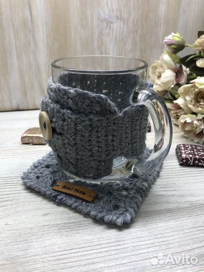 Свитер для кружки с подставкой Чехол для чашки