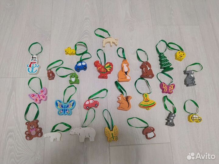 Ëлочные игрушки деревянные Томик