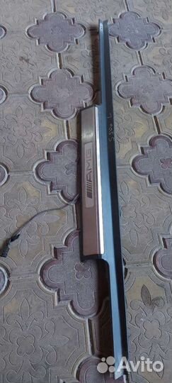 Накладки на порог Амг на Mercedes w220