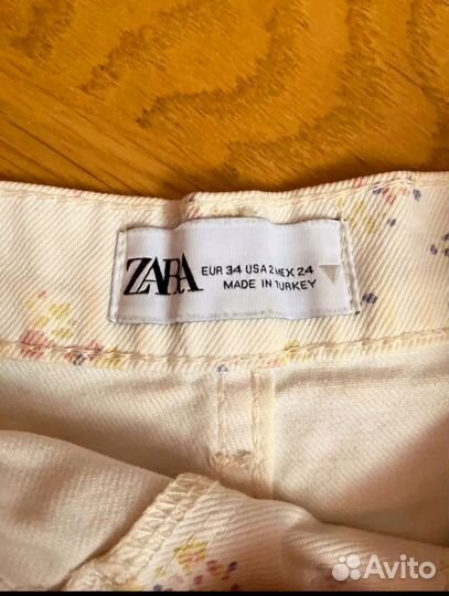 Джинсовый шорты zara 34