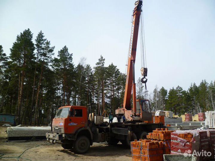 Аренда и услуги автокрана, 25 т, 28 м, с гуськом 7.5 м