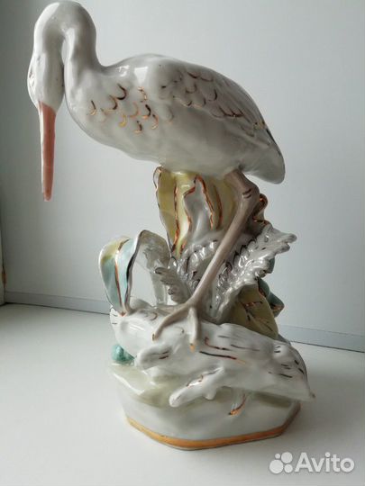 Статуэтка Цапля, Дулево, 66г, СССР