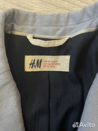Пиджак h&m для мальчика 116