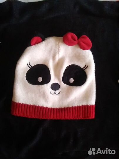 Комплект: шапочка, шарфик, перчатки-варежки